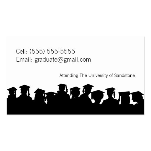 2013 Graduation Customized Name Card Business Card Template (front side)