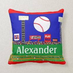 2013 Kids Baseball Personalized Throw Pillow Gift