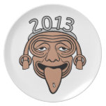 2013 Mayan Party Guy Dinner Plate