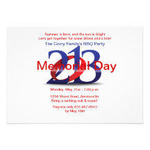 2013 Patriotic Colors Invitation