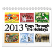 2013 perros a través del calendario de los días de