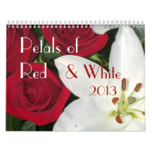 2013 Petals of Red & White Calendar