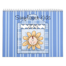 2013 Sunflower Kids Blue Large Calendar