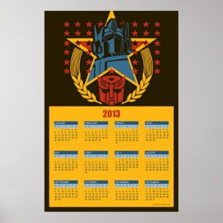 2013 Transformers Autobot Calendar Poster