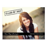 2013 Vintage Stamp Graduation Announcement/Invitat postcards