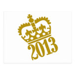 2013 year crown post card