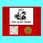 2013 Year of the Snake postcards