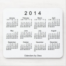 2014 Calendar Mouse Pad