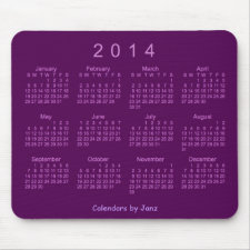 2014 Calendar Mouse Pad