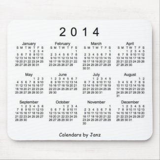 2014 Calendar mousepad