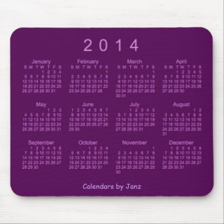2014 Calendar mousepad