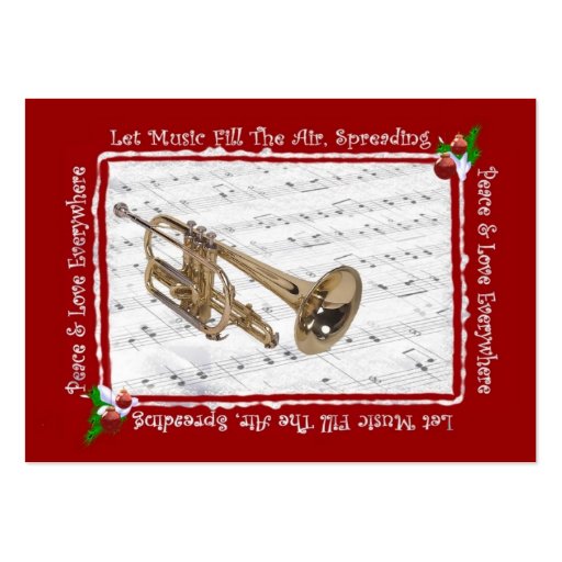 2014 Christmas Trumpet Business Card Calendar (back side)