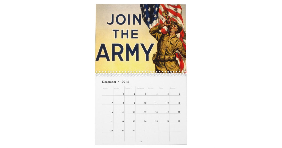2014 Classic Army Recruiting Calendar Zazzle