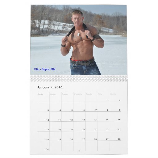2014 Global Guys hunk calendar Zazzle