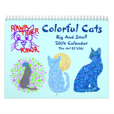 2014 grande y pequeño del calendario colorido de l 2014 grande y pequeño del calendario colorido de l