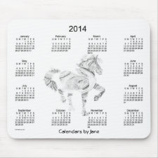2014 Horse Calendar Mousepads