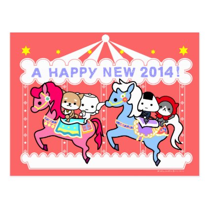 2014 Horse New Year Post Card