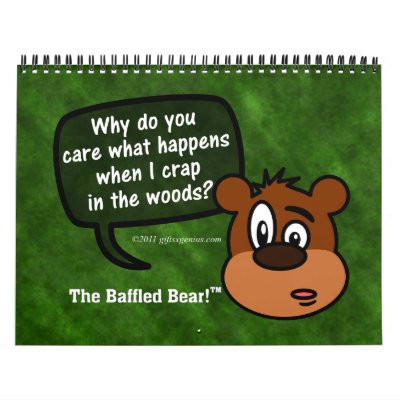 Mysterious Questions of The Baffled Bear - 2014 Humor Wall Calendar