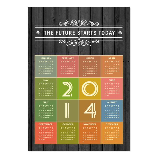 2014-wallet-size-calendar-in-retro-style