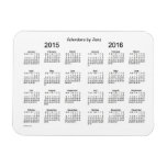 2015-2016 Calendar 2 Year 3x4 Sheet Magnet