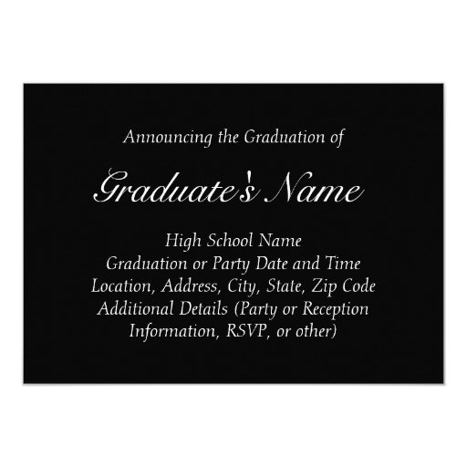 2015 Choose a Color Graduation Invitations 5" X 7" Invitation Card