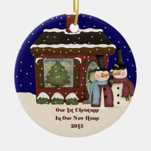 2015 our new home christmas snowman ceramic ornament zazzle 2015 our new home christmas snowman ceramic ornament zazzle