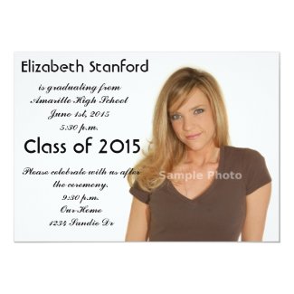 2015 Photo Graduation Invitation