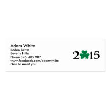 2015 shamrock business cards