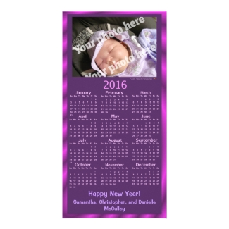 2016 Calendar Card Custom Photo Happy New Year