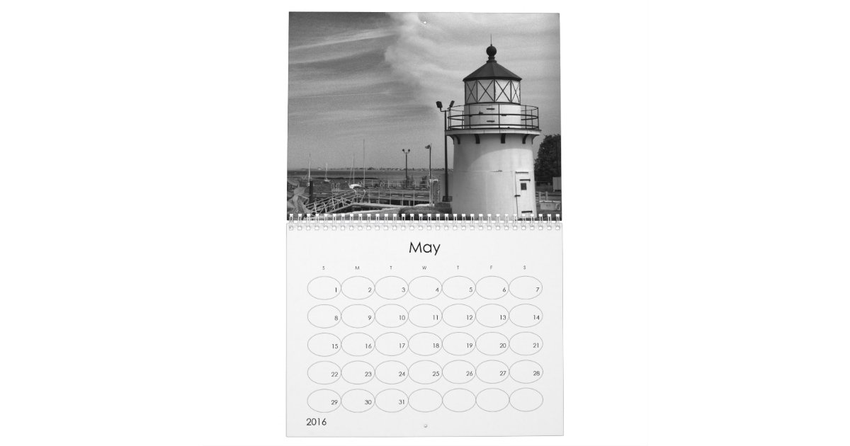 2016 Calendar Extraordinary Lighthouse Calendar Zazzle