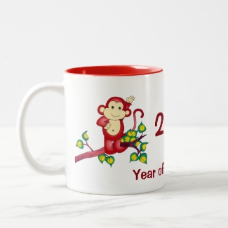 2016 Red Year of the Monkey Chinese New Year Mug