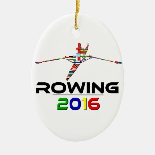 2016 Rowing Ceramic Ornament Zazzle