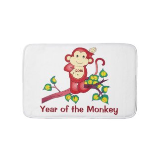 2016 Year of the Monkey Chinese New Year Bath Mats
