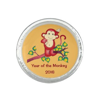 2016 Year of the Monkey Chinese New Year Ring