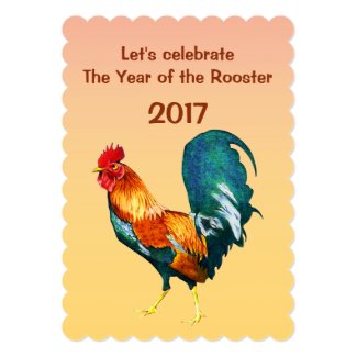 2017 Chinese New Year of the Rooster Invitation