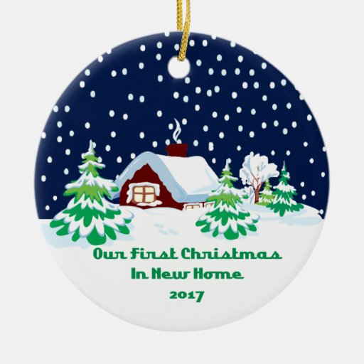 2017 new home christmas cottage double sided ceramic round 2017 new home christmas cottage double sided ceramic round