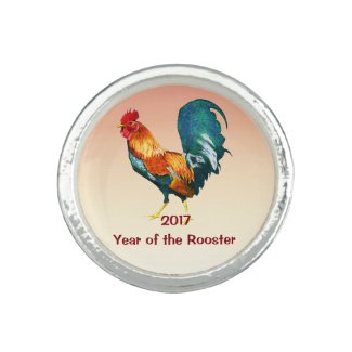 2017 Year of the Rooster Chinese New Year Ring