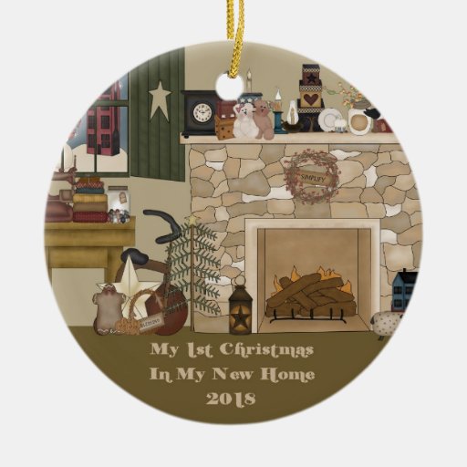 2018 My New Home Christmas Ceramic Ornament | Zazzle