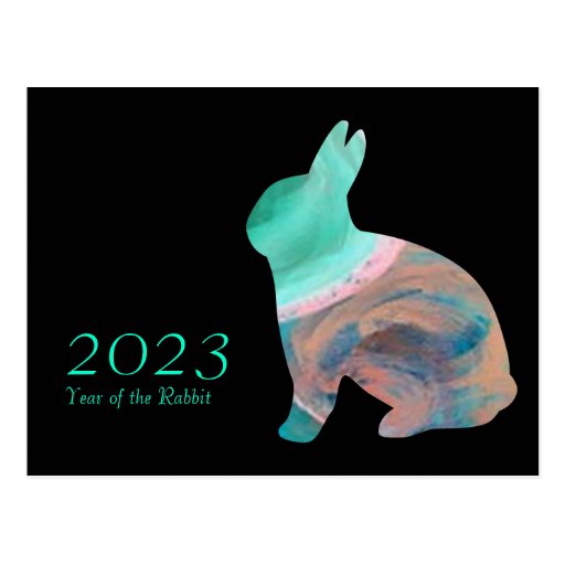 2023 Year of the Rabbit Postcard | Zazzle