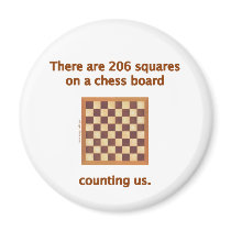 206 Chess Squares Fridge Magnet
