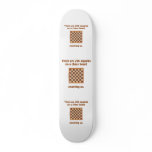 206 Chess Squares Custom Skate Board