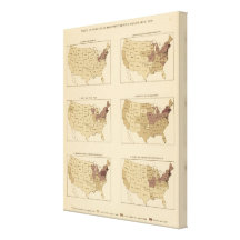 206 Manufactures/sq mile Gallery Wrapped Canvas