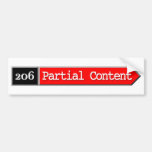 206 - Partial Content Bumper Sticker