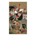 20. 群鶏図, 若冲 Flock of Roosters, Jakuchu Print