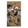 20. 群鶏図, 若冲 Flock of Roosters, Jakuchu Print 20. 群鶏図, 若冲 Flock of Roosters, Jakuchu Print