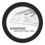 20 - 1.5"  Black Architectural Business Stickers