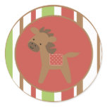 20 - 1.5"  Envelope Seal Farm Animals Horse Stickers