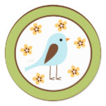 20 - 1.5"  Envelope Seal Forest Friends Bird Stickers