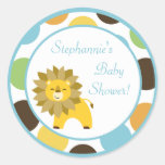 20 - 1.5"  Favor Stickers Jungle King Lion Safari