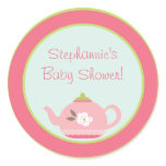 20 - 1.5" Favor Stickers Tea Party Pink Pastel